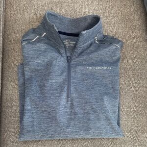 Vineyard Vines Boy’s Heathered Blue Zip-Up Sweater